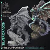 Sliver Dragon 3D-printed model